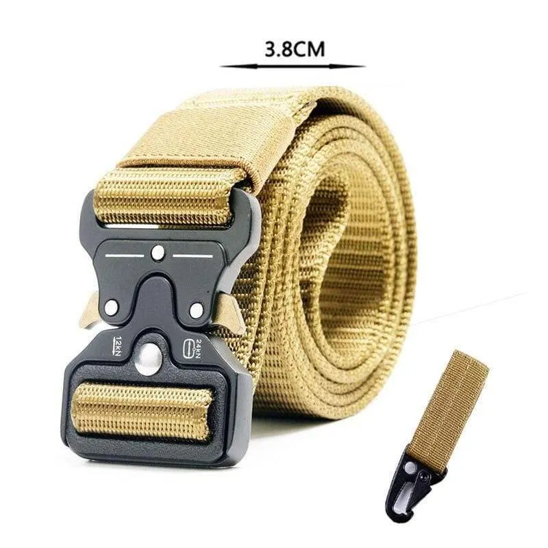 Army Tactical Belt Herren Militär Nylon Gürtel Metallknopf Army Style Jeans Gürtel Breite Outdoor Jagd Taillenriemen Homme Ceinture