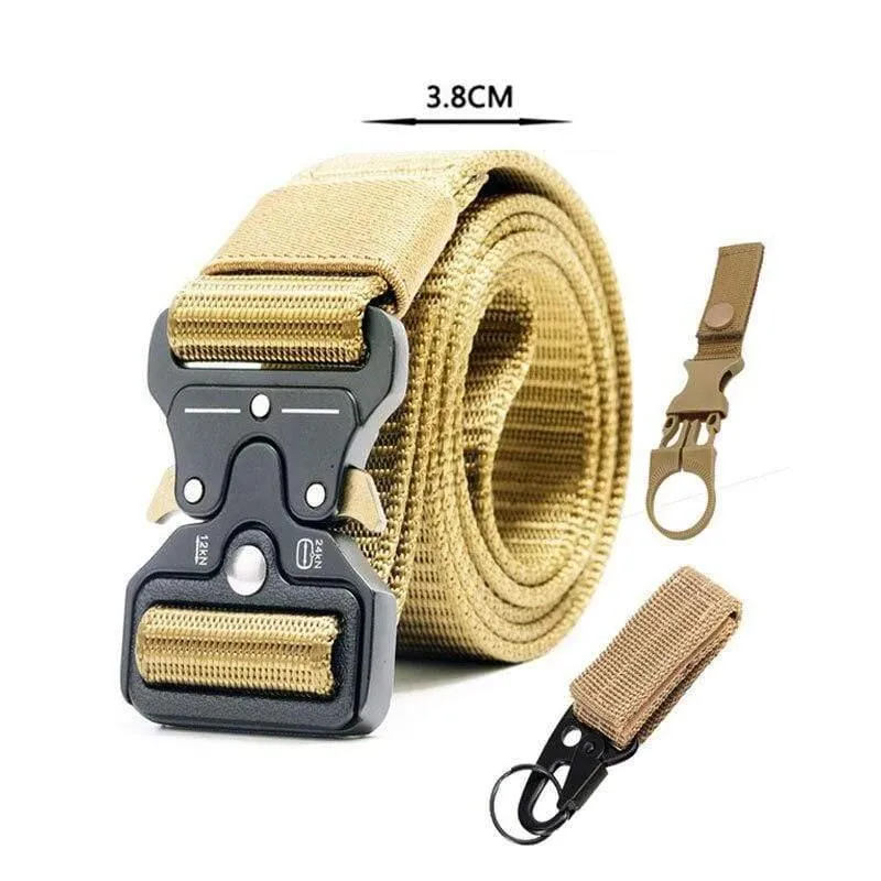 Army Tactical Belt Herren Militär Nylon Gürtel Metallknopf Army Style Jeans Gürtel Breite Outdoor Jagd Taillenriemen Homme Ceinture