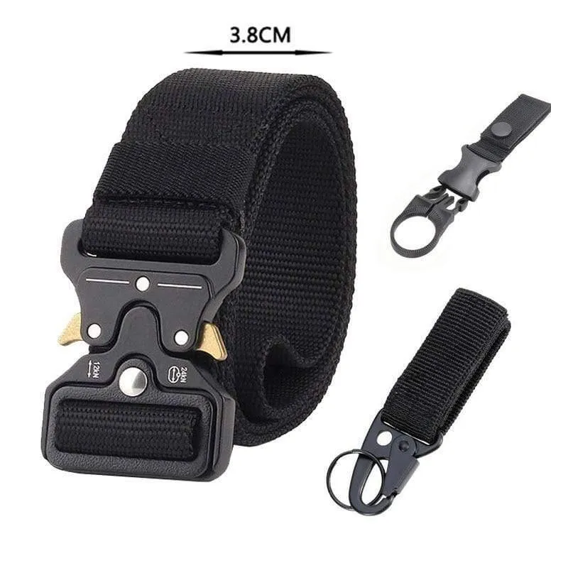 Army Tactical Belt Herren Militär Nylon Gürtel Metallknopf Army Style Jeans Gürtel Breite Outdoor Jagd Taillenriemen Homme Ceinture