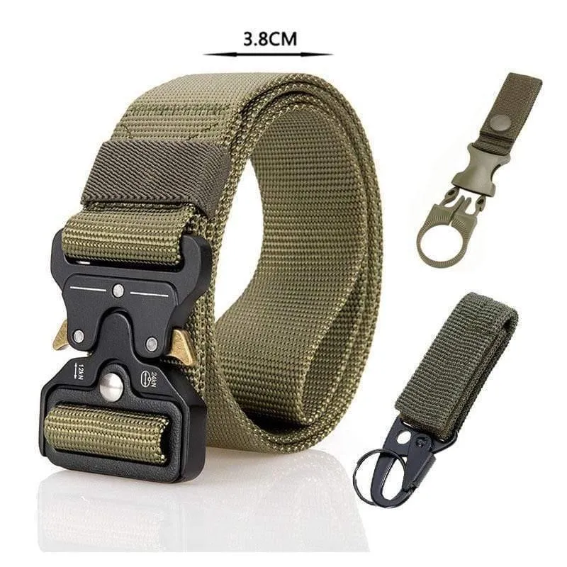 Army Tactical Belt Herren Militär Nylon Gürtel Metallknopf Army Style Jeans Gürtel Breite Outdoor Jagd Taillenriemen Homme Ceinture