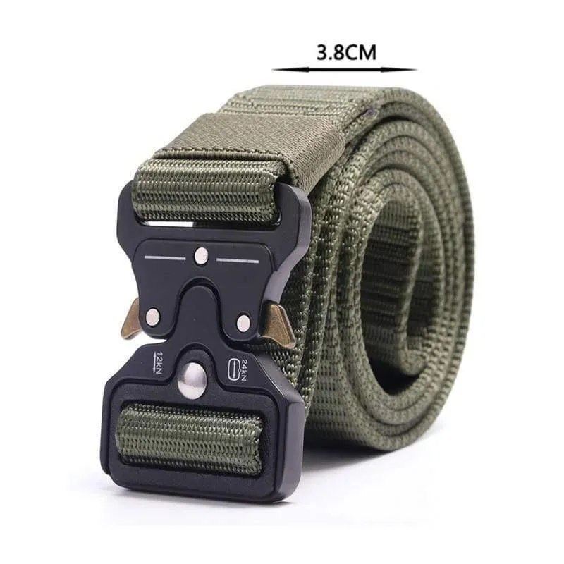 Army Tactical Belt Herren Militär Nylon Gürtel Metallknopf Army Style Jeans Gürtel Breite Outdoor Jagd Taillenriemen Homme Ceinture