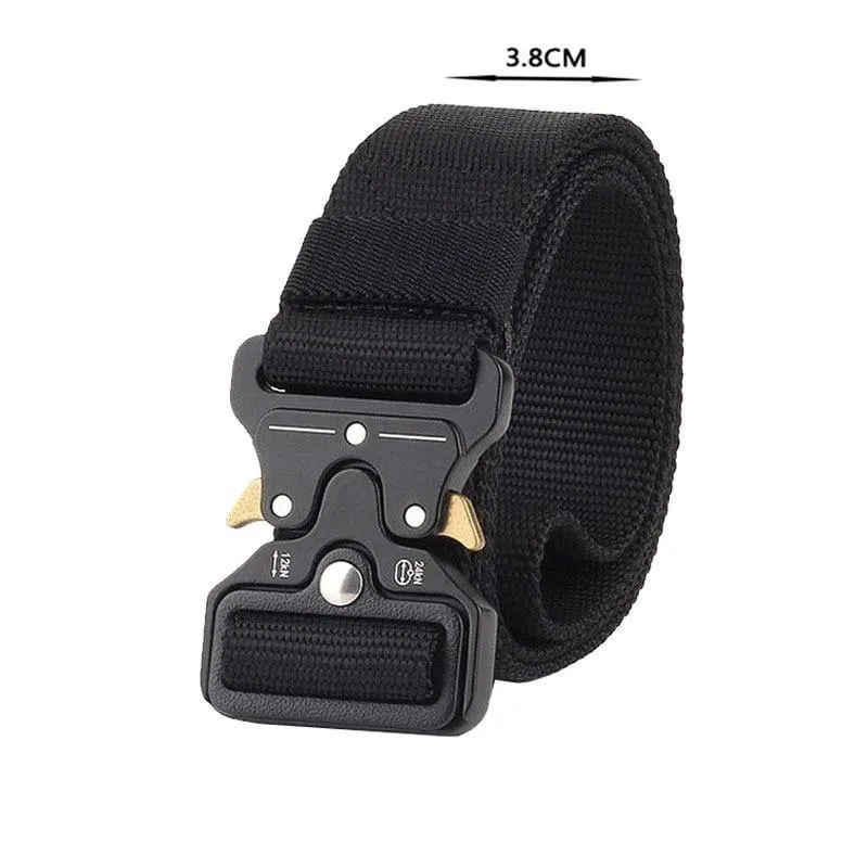 Army Tactical Belt Herren Militär Nylon Gürtel Metallknopf Army Style Jeans Gürtel Breite Outdoor Jagd Taillenriemen Homme Ceinture