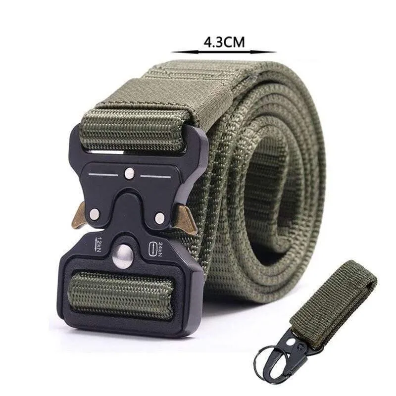 Army Tactical Belt Herren Militär Nylon Gürtel Metallknopf Army Style Jeans Gürtel Breite Outdoor Jagd Taillenriemen Homme Ceinture