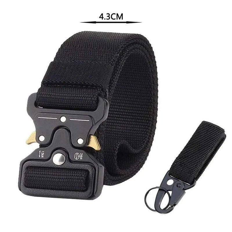 Army Tactical Belt Herren Militär Nylon Gürtel Metallknopf Army Style Jeans Gürtel Breite Outdoor Jagd Taillenriemen Homme Ceinture