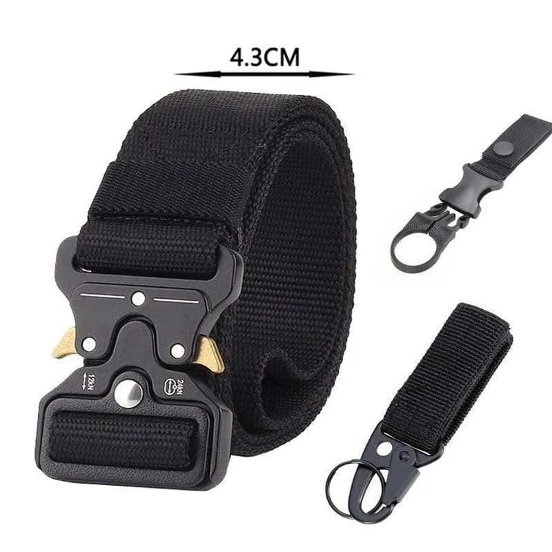 Army Tactical Belt Herren Militär Nylon Gürtel Metallknopf Army Style Jeans Gürtel Breite Outdoor Jagd Taillenriemen Homme Ceinture