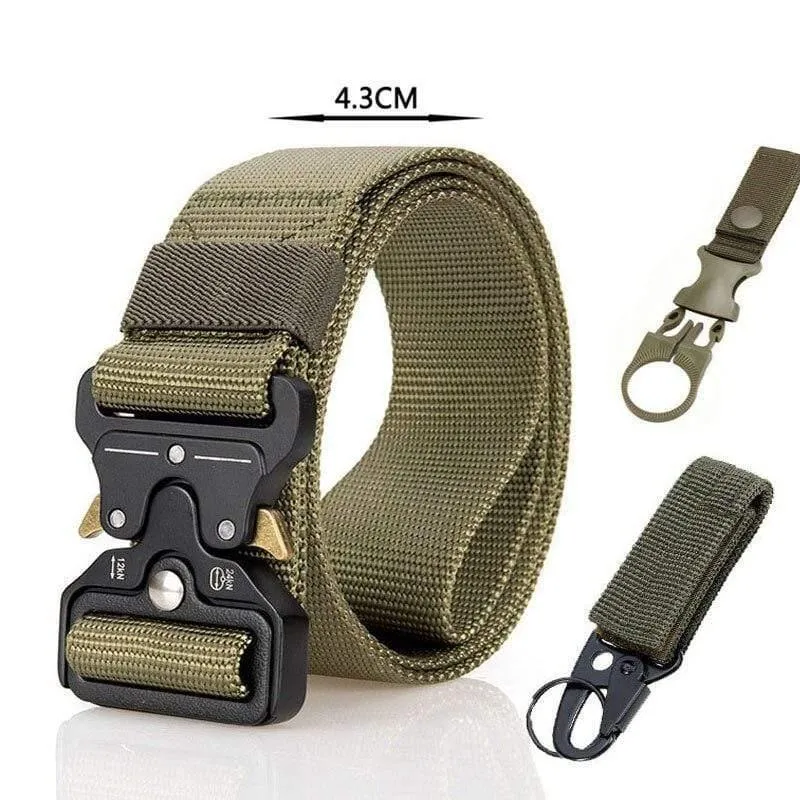 Army Tactical Belt Herren Militär Nylon Gürtel Metallknopf Army Style Jeans Gürtel Breite Outdoor Jagd Taillenriemen Homme Ceinture