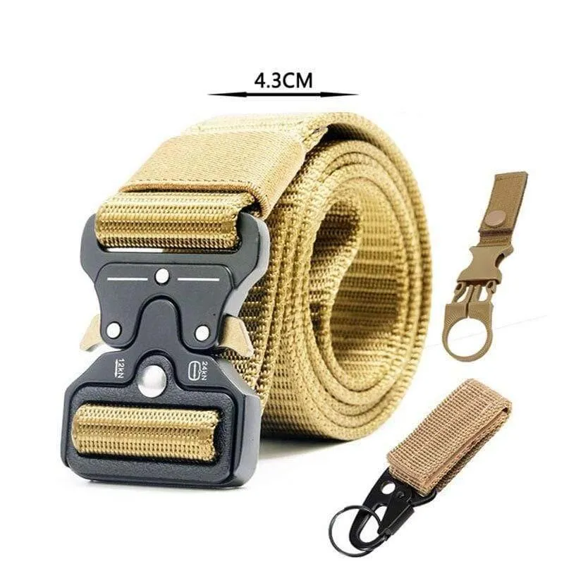 Army Tactical Belt Herren Militär Nylon Gürtel Metallknopf Army Style Jeans Gürtel Breite Outdoor Jagd Taillenriemen Homme Ceinture