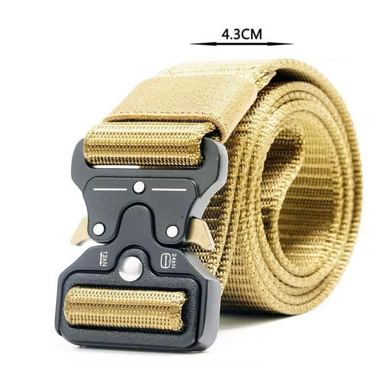 Army Tactical Belt Herren Militär Nylon Gürtel Metallknopf Army Style Jeans Gürtel Breite Outdoor Jagd Taillenriemen Homme Ceinture