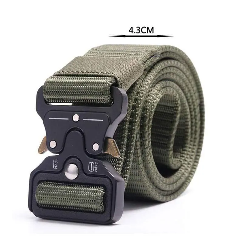 Army Tactical Belt Herren Militär Nylon Gürtel Metallknopf Army Style Jeans Gürtel Breite Outdoor Jagd Taillenriemen Homme Ceinture
