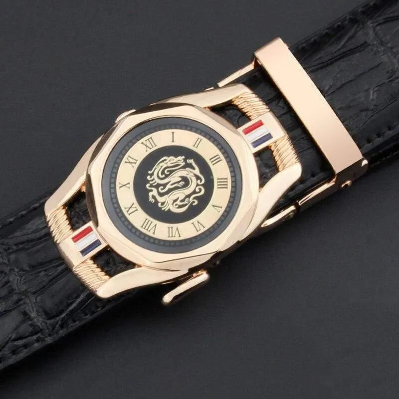 Kuh Leder herren Gürtel Luxus Krokodil Haut Textur Hohe Qualität Männlichen Leder Gürtel Für Business Anzug Automatische Schnalle