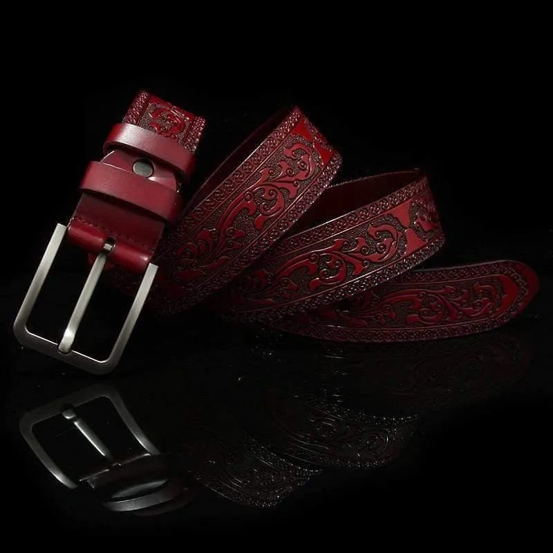 Gürtel Für Männer Hochwertige Kuh Echtes Leder Designer Gürtel Männlichen Fashion Classic Vintage Dornschließe Für Cowboy Jeans