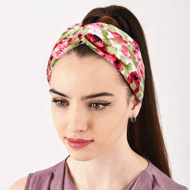 Boho-Blumen-Stirnbänder für Frauen, Vintage-Haarbänder, Schleifen, Yoga, Turban, Kopfbedeckung, Mädchen-Haar-Accessoires