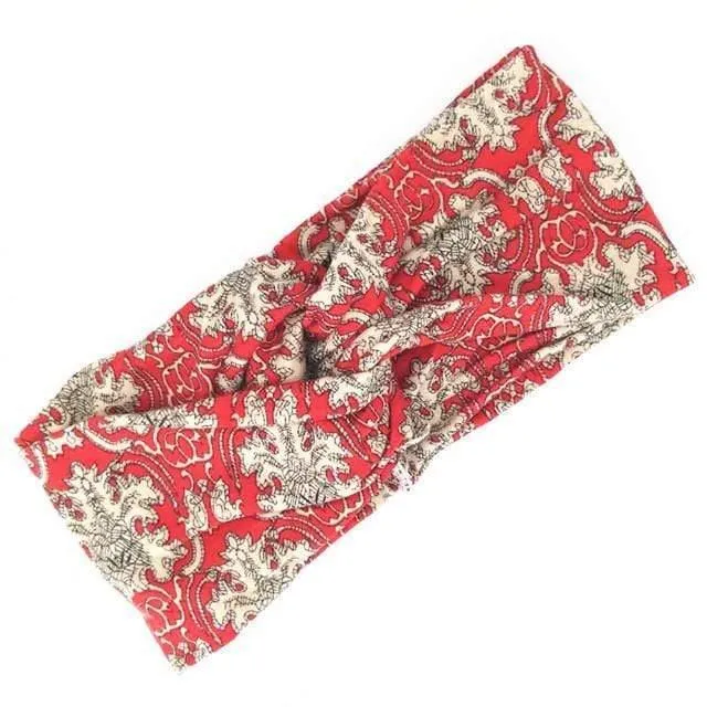 Boho-Blumen-Stirnbänder für Frauen, Vintage-Haarbänder, Schleifen, Yoga, Turban, Kopfbedeckung, Mädchen-Haar-Accessoires