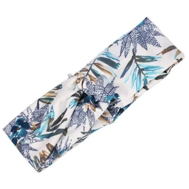 Boho-Blumen-Stirnbänder für Frauen, Vintage-Haarbänder, Schleifen, Yoga, Turban, Kopfbedeckung, Mädchen-Haar-Accessoires