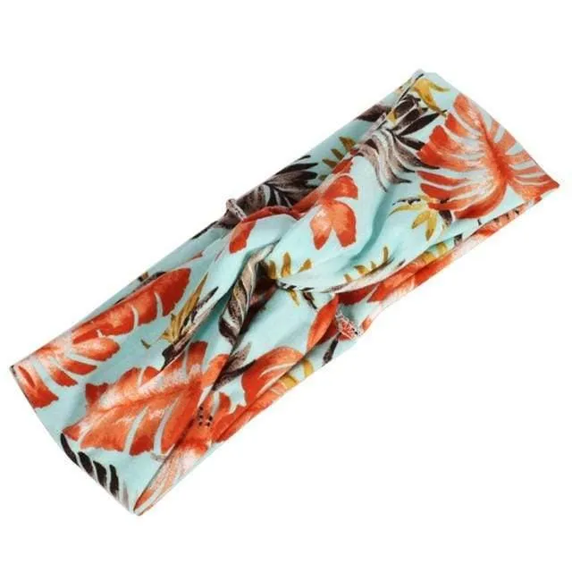 Boho-Blumen-Stirnbänder für Frauen, Vintage-Haarbänder, Schleifen, Yoga, Turban, Kopfbedeckung, Mädchen-Haar-Accessoires