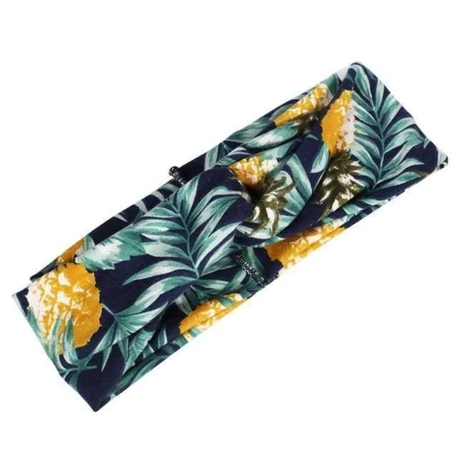 Boho-Blumen-Stirnbänder für Frauen, Vintage-Haarbänder, Schleifen, Yoga, Turban, Kopfbedeckung, Mädchen-Haar-Accessoires
