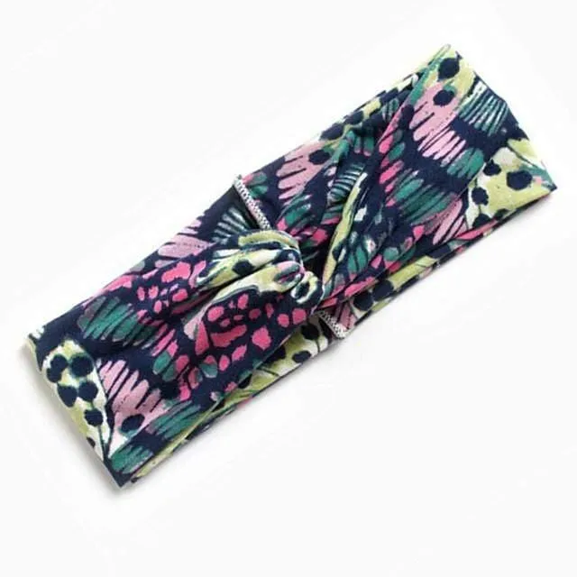 Boho-Blumen-Stirnbänder für Frauen, Vintage-Haarbänder, Schleifen, Yoga, Turban, Kopfbedeckung, Mädchen-Haar-Accessoires