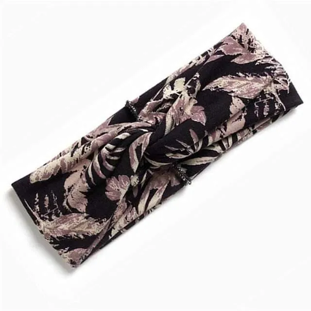 Boho-Blumen-Stirnbänder für Frauen, Vintage-Haarbänder, Schleifen, Yoga, Turban, Kopfbedeckung, Mädchen-Haar-Accessoires