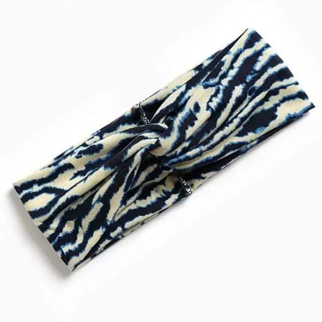 Boho-Blumen-Stirnbänder für Frauen, Vintage-Haarbänder, Schleifen, Yoga, Turban, Kopfbedeckung, Mädchen-Haar-Accessoires