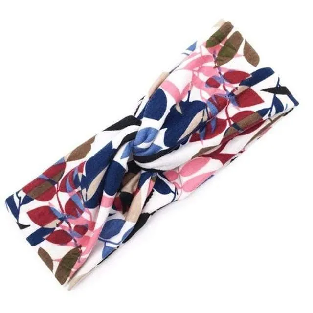 Boho-Blumen-Stirnbänder für Frauen, Vintage-Haarbänder, Schleifen, Yoga, Turban, Kopfbedeckung, Mädchen-Haar-Accessoires