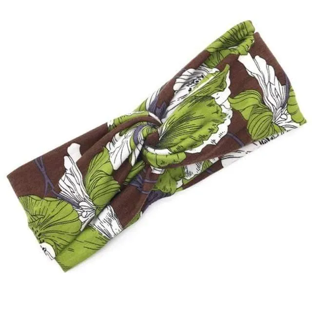 Boho-Blumen-Stirnbänder für Frauen, Vintage-Haarbänder, Schleifen, Yoga, Turban, Kopfbedeckung, Mädchen-Haar-Accessoires