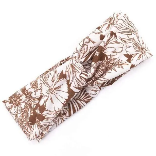 Boho-Blumen-Stirnbänder für Frauen, Vintage-Haarbänder, Schleifen, Yoga, Turban, Kopfbedeckung, Mädchen-Haar-Accessoires