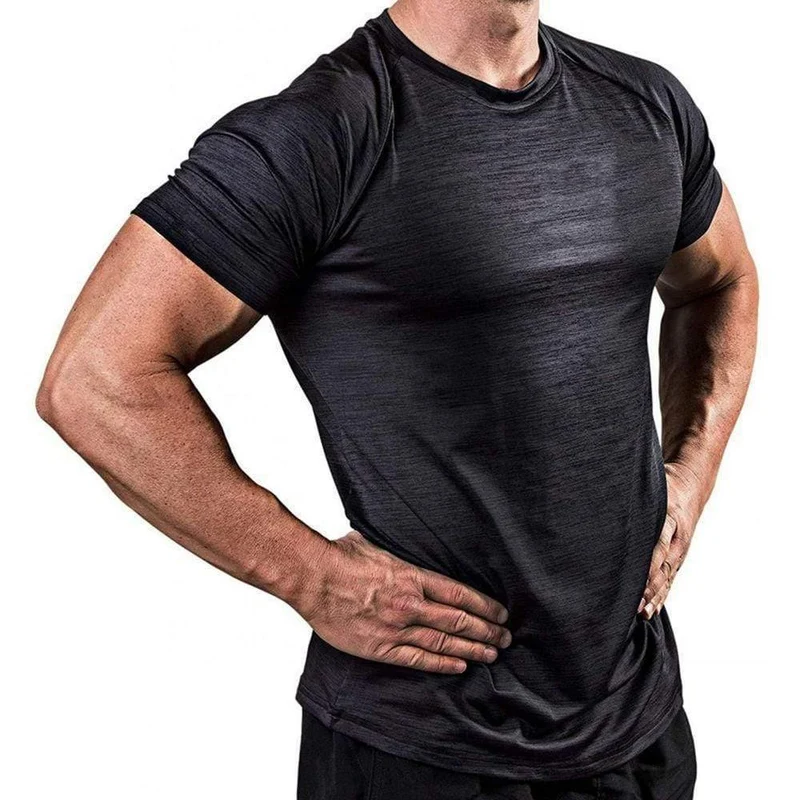 Gym T-Shirt Männer Kompression Quick Dry Fitness T-Shirt Super Elastic Skinny T-Shirts Sommer Jogger Workout Crossfit Kleidung