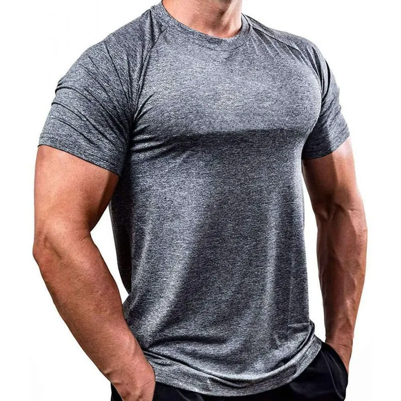 Gym T-Shirt Männer Kompression Quick Dry Fitness T-Shirt Super Elastic Skinny T-Shirts Sommer Jogger Workout Crossfit Kleidung