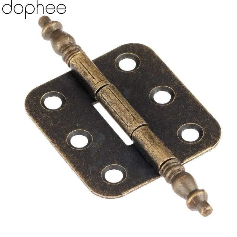 2Pcs 70*35mm Antike Tür Schrank Scharniere 6 Löcher Schmuck Geschenk Box Schublade Schrank Dekorative Scharnier für Möbel Hardware