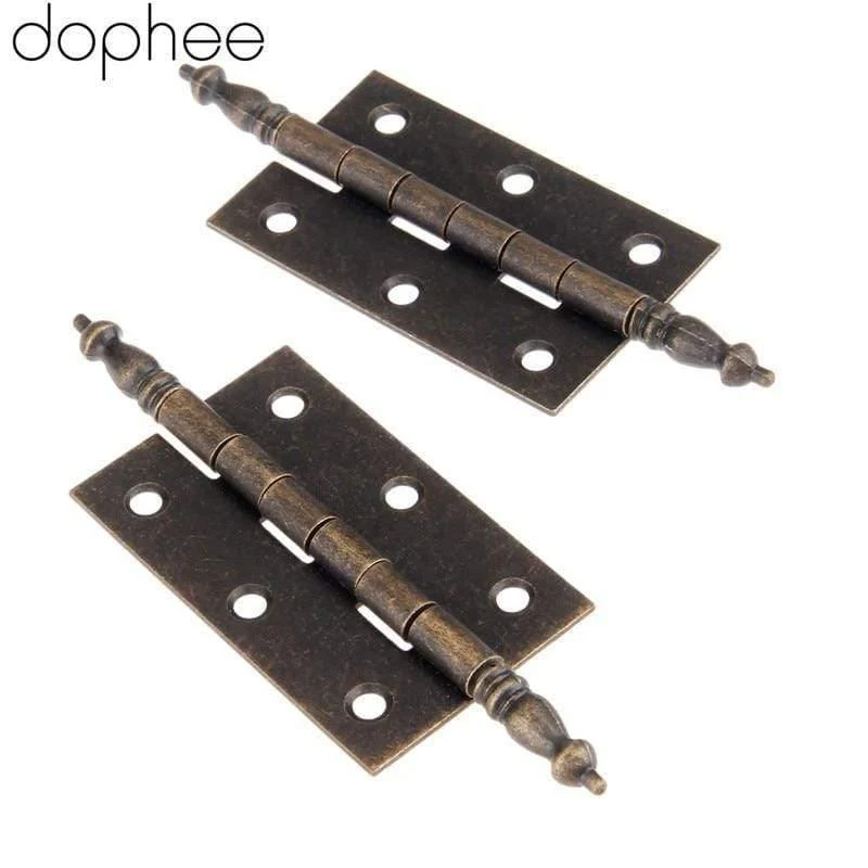 127 * 76mm Antik Bronze Kronen Kopf Scharnier 6 Löcher Schmuck Geschenkbox Dekoratives Scharnier für Möbel Möbelzubehör