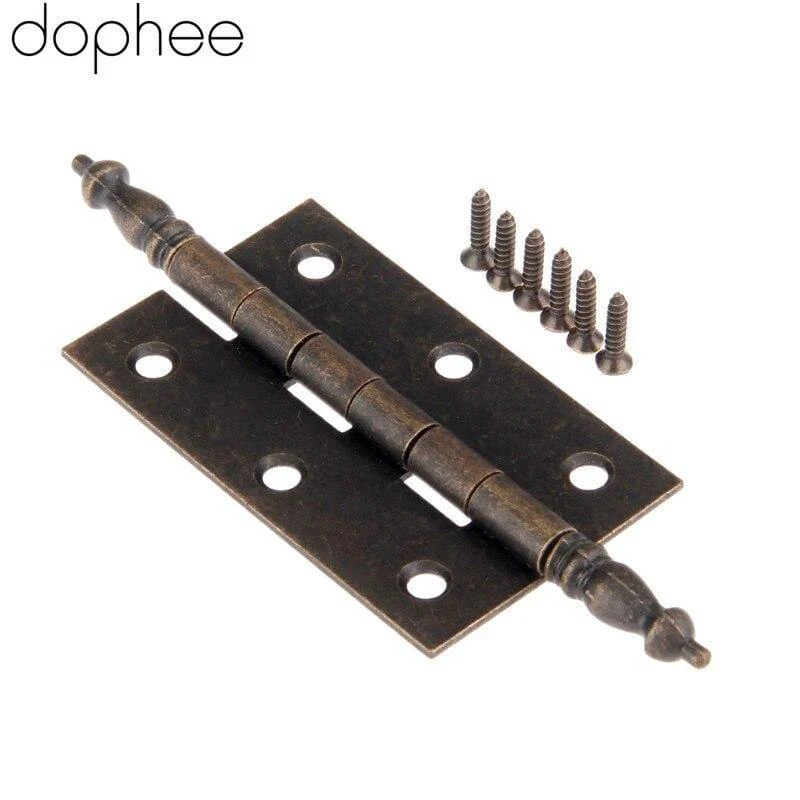 127 * 76mm Antik Bronze Kronen Kopf Scharnier 6 Löcher Schmuck Geschenkbox Dekoratives Scharnier für Möbel Möbelzubehör