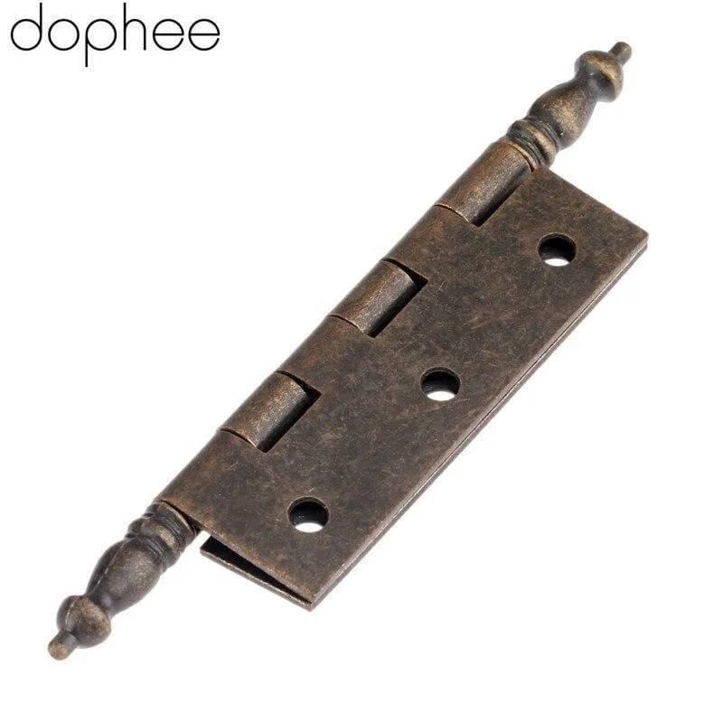 127 * 76mm Antik Bronze Kronen Kopf Scharnier 6 Löcher Schmuck Geschenkbox Dekoratives Scharnier für Möbel Möbelzubehör