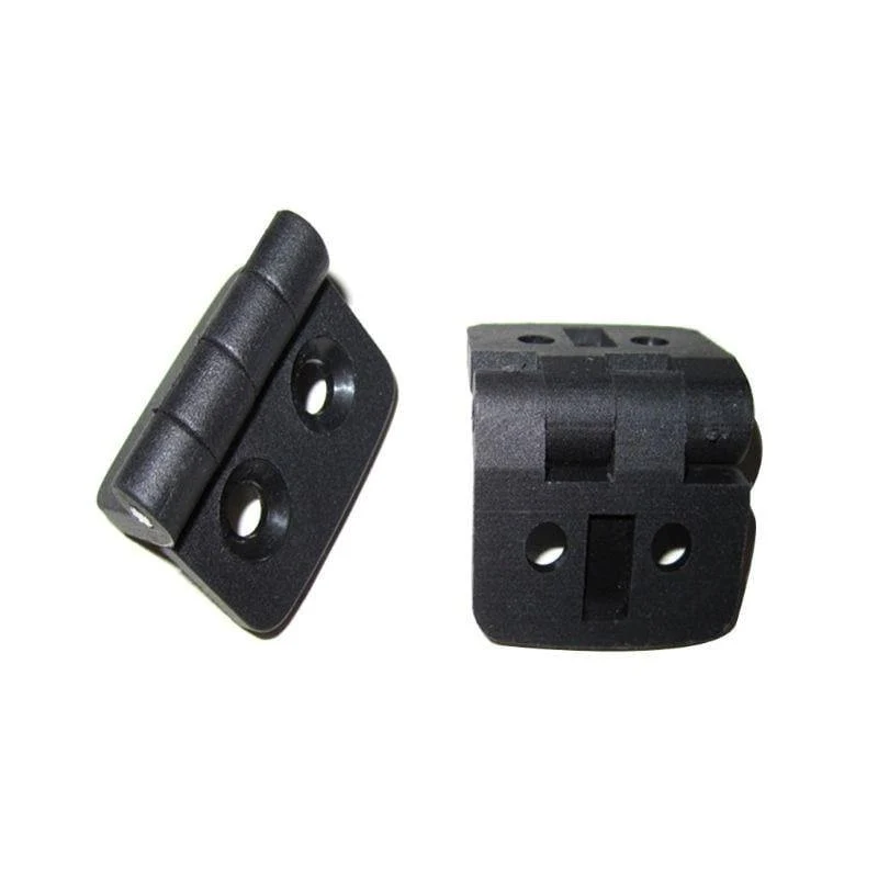 10 Stück schwarze Kunststoff-Türlager-Scharniere für Schrank, Schublade, Schmuckschatulle