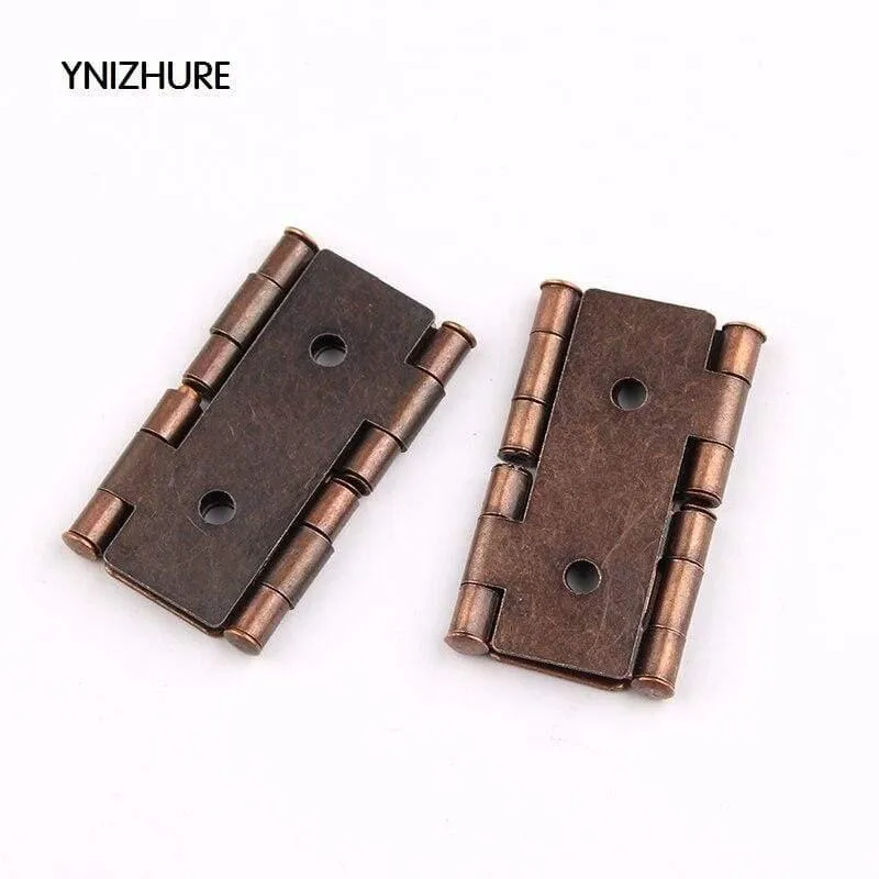 20pcs Antike Möbel Seidenscharniere Schmuckschatulle Scharniere Retro Schmuck Retro Style Double Acting Faltschirm Scharnier Bronzeton