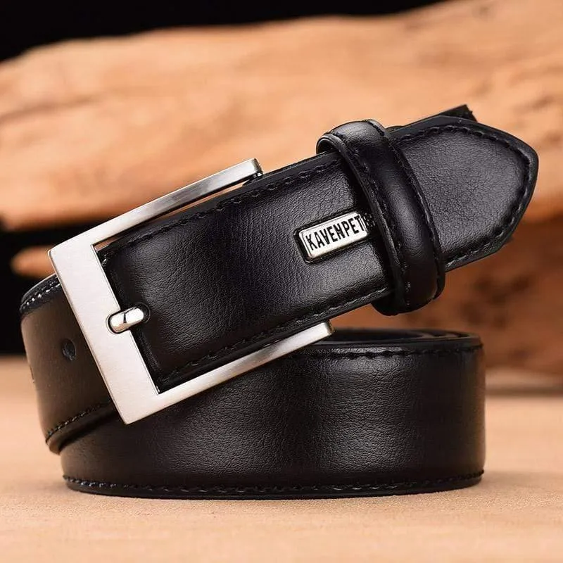 Herren Gürtel Luxus Business Leder Männliche Taille Gürtel Rindsleder Echtes Leder Klassische Schwarze Hose Gürtel Kummerbunds Dropshipping