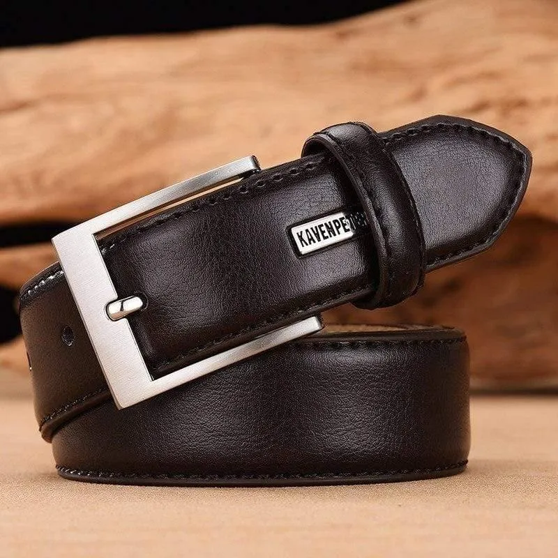 Herren Gürtel Luxus Business Leder Männliche Taille Gürtel Rindsleder Echtes Leder Klassische Schwarze Hose Gürtel Kummerbunds Dropshipping