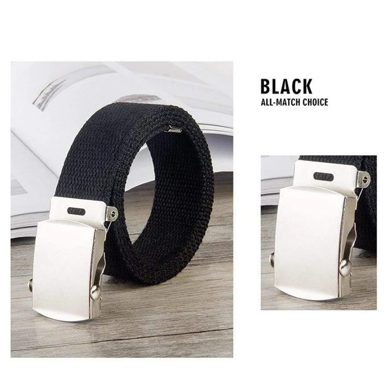 Mode Männer Frauen Leinwand Taille Gürtel Ceinture Femme Paar Casual Metal Automatische Schnalle Taille Bund New Wild Unisex Gürtel