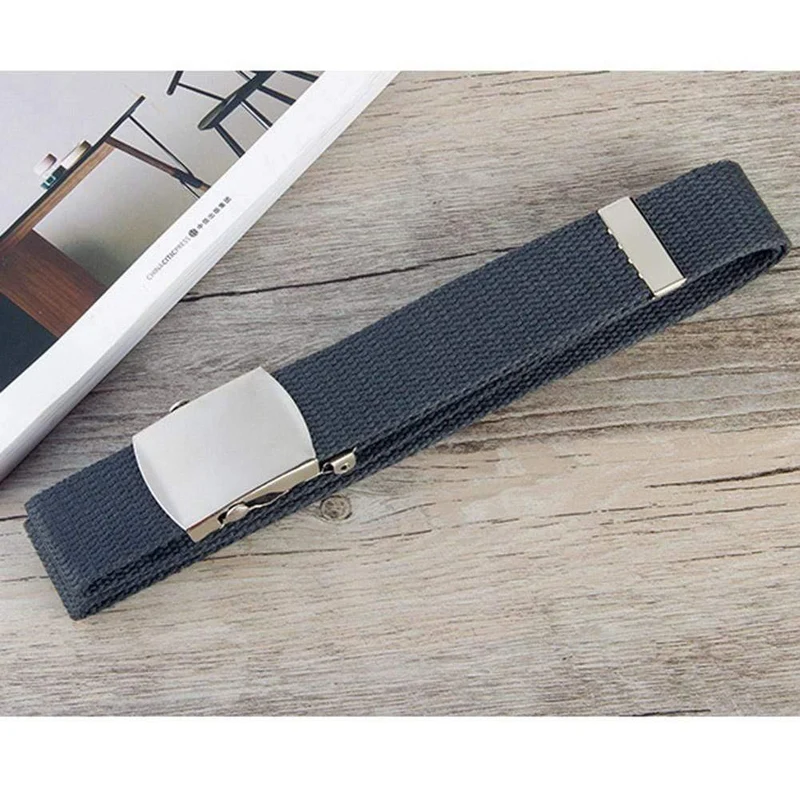 Mode Männer Frauen Leinwand Taille Gürtel Ceinture Femme Paar Casual Metal Automatische Schnalle Taille Bund New Wild Unisex Gürtel