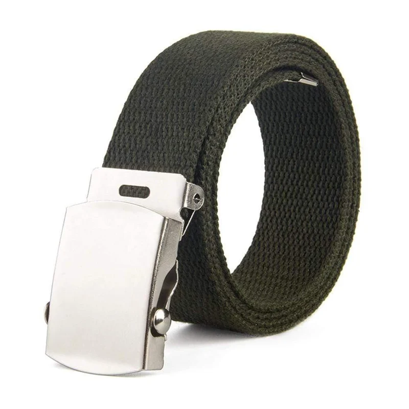 Mode Männer Frauen Leinwand Taille Gürtel Ceinture Femme Paar Casual Metal Automatische Schnalle Taille Bund New Wild Unisex Gürtel