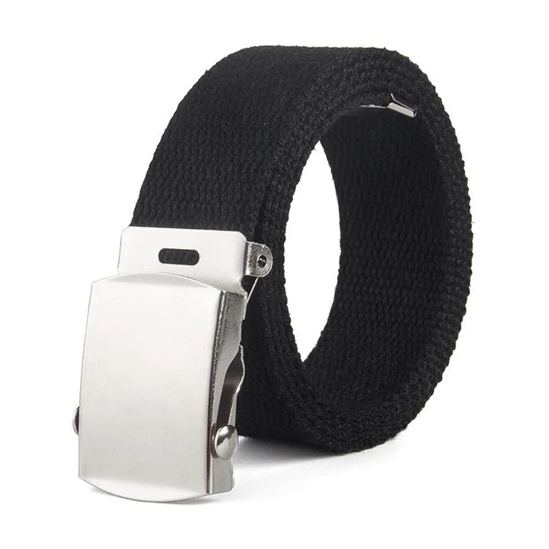 Mode Männer Frauen Leinwand Taille Gürtel Ceinture Femme Paar Casual Metal Automatische Schnalle Taille Bund New Wild Unisex Gürtel