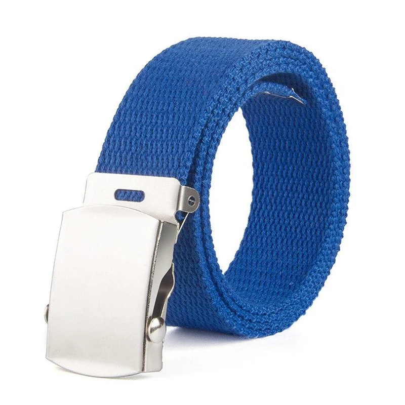 Mode Männer Frauen Leinwand Taille Gürtel Ceinture Femme Paar Casual Metal Automatische Schnalle Taille Bund New Wild Unisex Gürtel