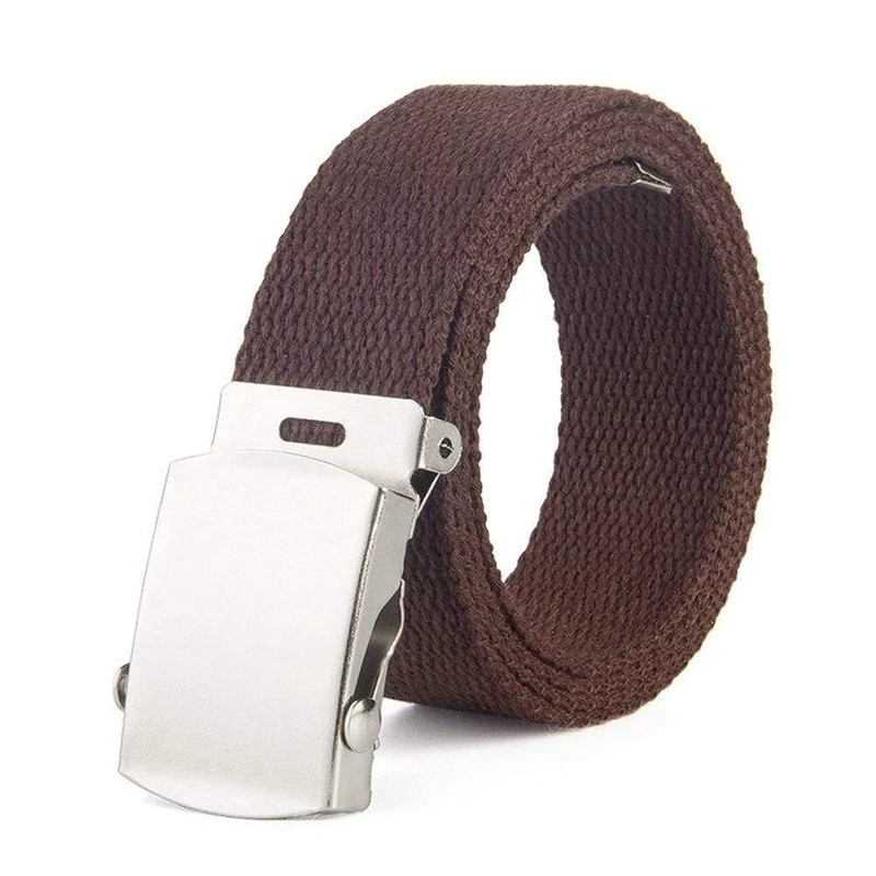 Mode Männer Frauen Leinwand Taille Gürtel Ceinture Femme Paar Casual Metal Automatische Schnalle Taille Bund New Wild Unisex Gürtel