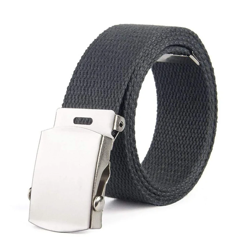 Mode Männer Frauen Leinwand Taille Gürtel Ceinture Femme Paar Casual Metal Automatische Schnalle Taille Bund New Wild Unisex Gürtel