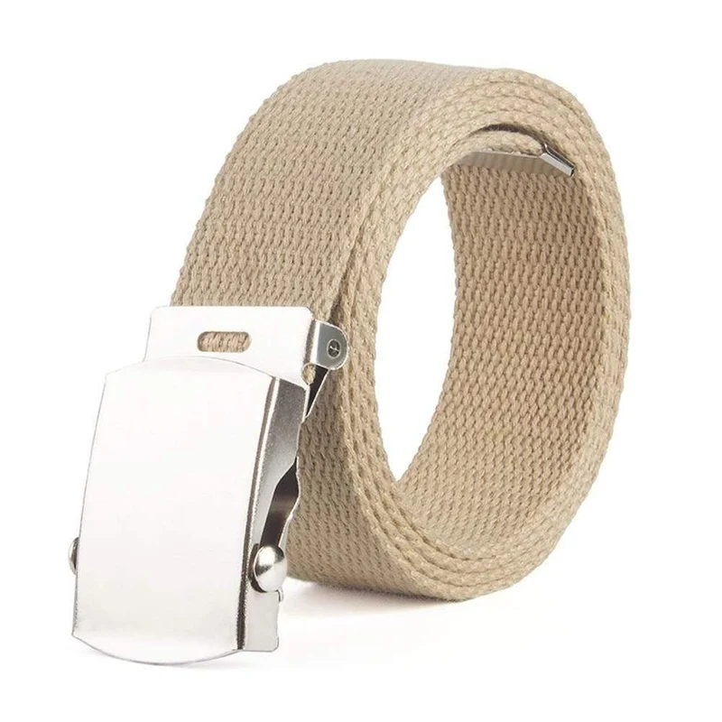 Mode Männer Frauen Leinwand Taille Gürtel Ceinture Femme Paar Casual Metal Automatische Schnalle Taille Bund New Wild Unisex Gürtel