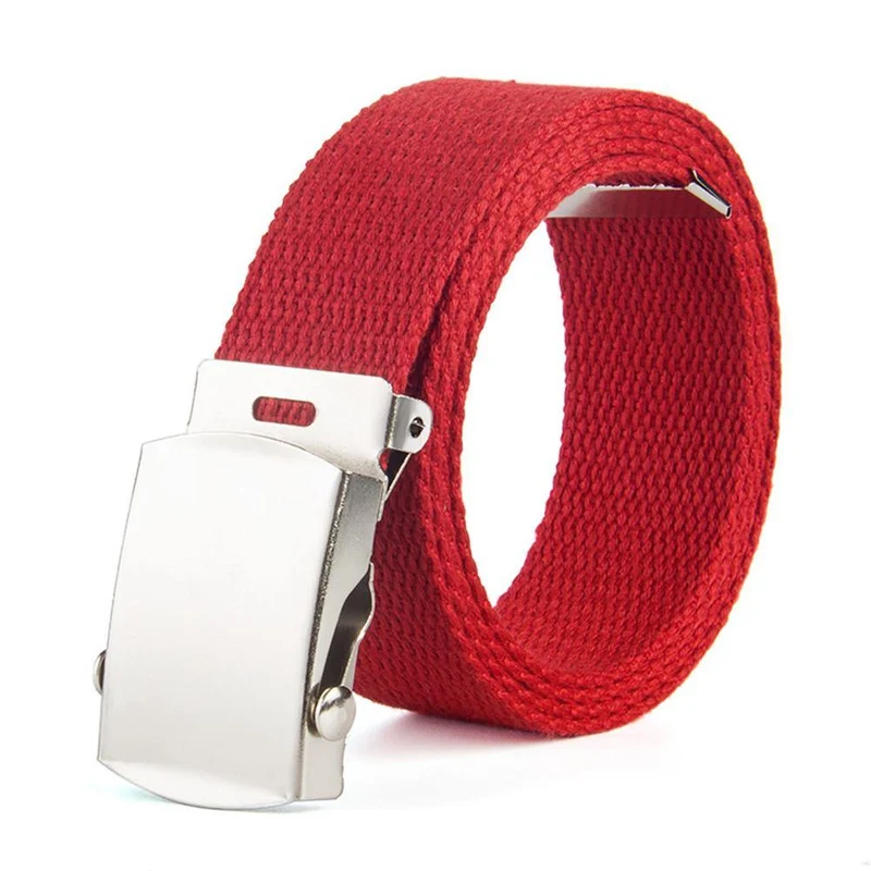 Mode Männer Frauen Leinwand Taille Gürtel Ceinture Femme Paar Casual Metal Automatische Schnalle Taille Bund New Wild Unisex Gürtel