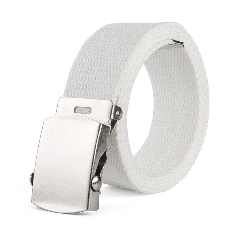 Mode Männer Frauen Leinwand Taille Gürtel Ceinture Femme Paar Casual Metal Automatische Schnalle Taille Bund New Wild Unisex Gürtel