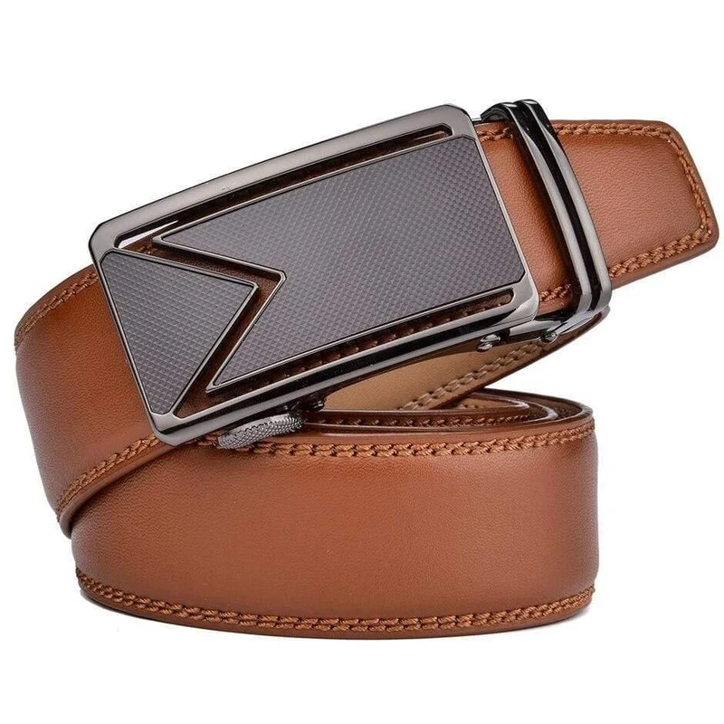 Männer Gürtel Rindsleder Echtes Leder Gürtel Für Männer Luxus Automatische Schnalle Gürtel Braun Schwarz Cinturones Hombre B55