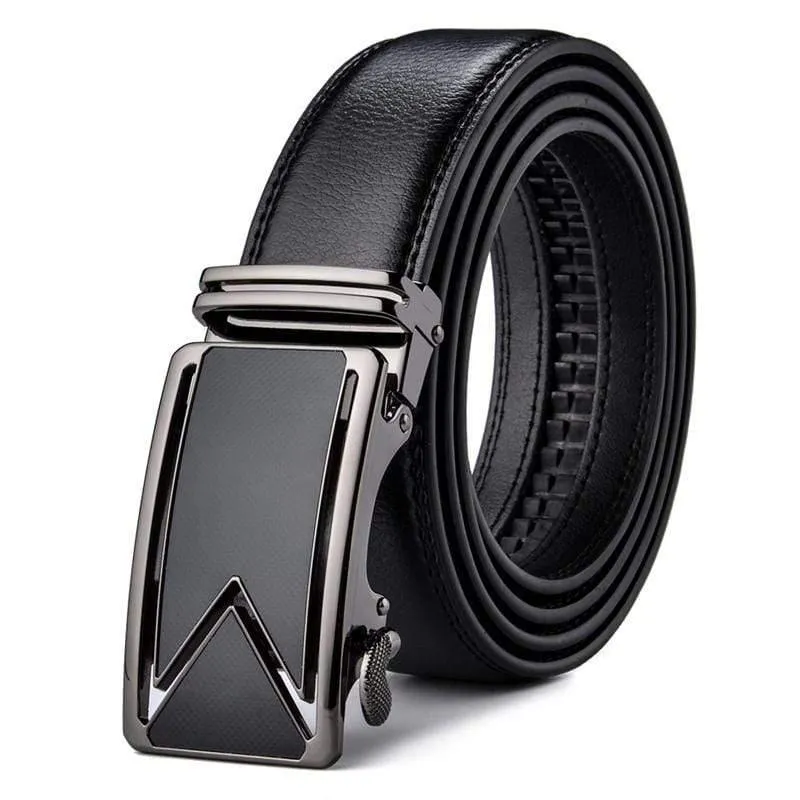 Männer Gürtel Rindsleder Echtes Leder Gürtel Für Männer Luxus Automatische Schnalle Gürtel Braun Schwarz Cinturones Hombre B55