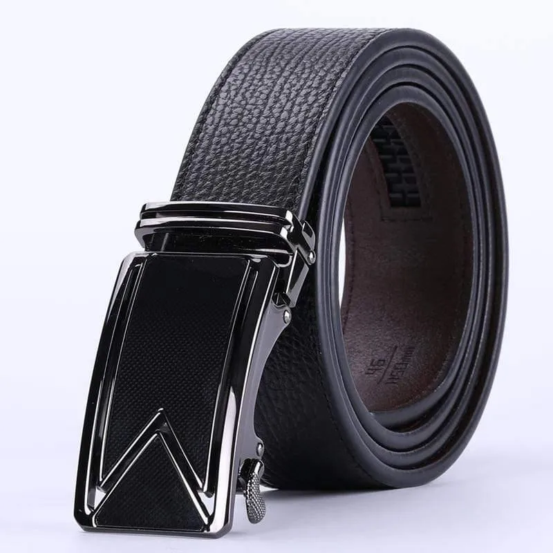 Männer Gürtel Rindsleder Echtes Leder Gürtel Für Männer Luxus Automatische Schnalle Gürtel Braun Schwarz Cinturones Hombre B55