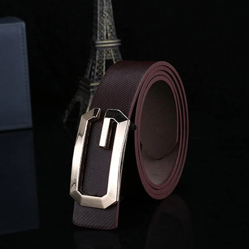 Herren-Gürtel, Cinturones Para Hombre, modisch, einfarbig, modisch, cool, lässig, PU-Leder, dünner Gürtel, dünner schmaler Bund, Unisex